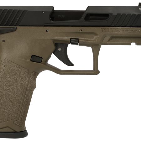 Taurus 1-2TX22141O-10 TX22 T.O.R.O. 22 LR 10+1 4.60" Matte Black Threaded Barrel, Black Hard Coat Anodized Optic Ready/Serrated Slide, OD Green Polymer Frame w/Picatinny Rail, Textured Grip