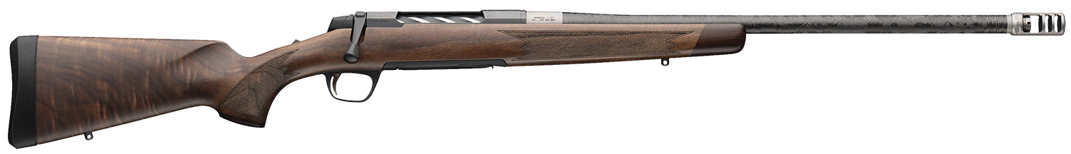 Browning 036090224 X-Bolt 2 Medallion 270 Win 4+1 22" Carbon Fiber Wrapped Threaded Barrel, Matte Blued Drilled & Tapped Steel Receiver, Fixed Grade V/VI Walnut Stock, Recoil Hawg Muzzle Brake