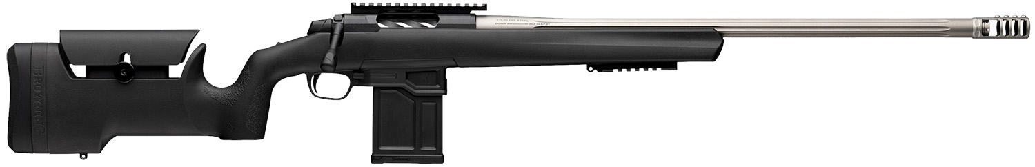 Browning 036094218 X-Bolt 2 Target Max 308 Win 10+1 24" Satin Gray Fluted Threaded Barrel, Matte Blued Picatinny Rail Steel Receiver, Picatinny Rail Forend, Adj Comb & LOP Black Composite Stock