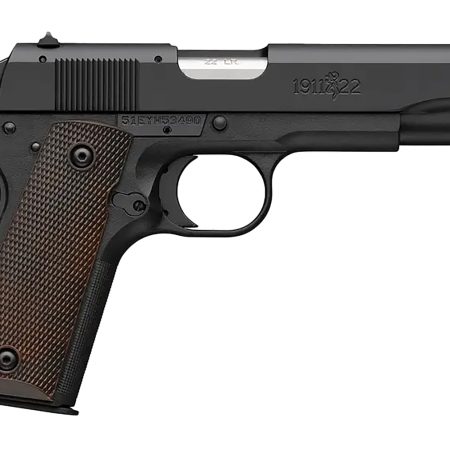 Browning 051063490 1911-22 A1 Full Size Frame 22 LR 10+1 4.25" Stainless Steel Barrel, Matte Black Serrated Slide, Matte Black Aluminum Frame, Brown Composite Grip