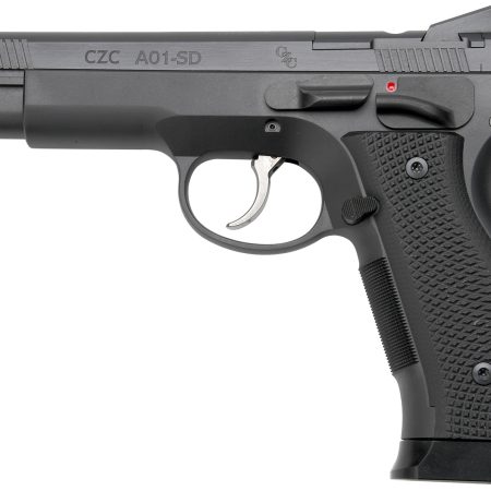 Cz Custom Shop 96333 A01-SD  9mm Luger 19+1 5" Match Grade Bull Barrel, Black Optic Cut/Serrated Steel Slide, Black Polycoat Steel Frame w/Beavertail, Black G10 Grip, Short Dustcover