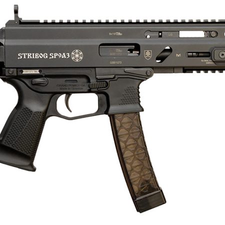 Grand Power 810091157978 Stribog SP9A3 9mm Luger 30+1 16" Black Picatinny Rail, Black Polymer Grip
