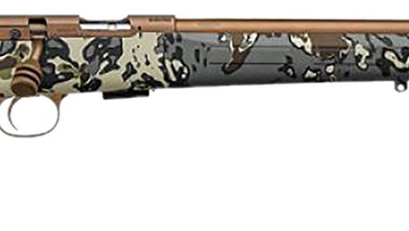CZ-USA 02322 CZ 457 American Hunter 22 LR 5+1 20" Bronze Cerakote Steel Barrel, Bronze Cerakote Drilled & Tapped Steel Receiver, Veil Camo Fixed Synthetic Stock