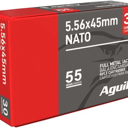 Aguila 1E556155   5.56x45mmNATO 55gr Full Metal Jacket 30 Per Box/75 Case