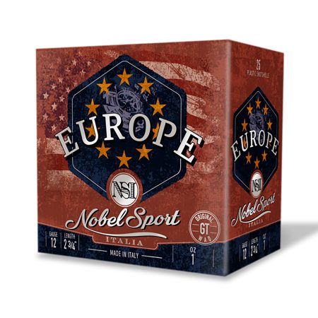 Nobel/Eurosports LLC ANSEU1218 Europe  12Gauge 2.75" 1oz 8Shot 25 Per Box/10 Case