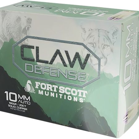 Fort Scott Munitions 10MM190SCVFNCD Claw Defense  10mm 190gr 20 Per Box/25 Case