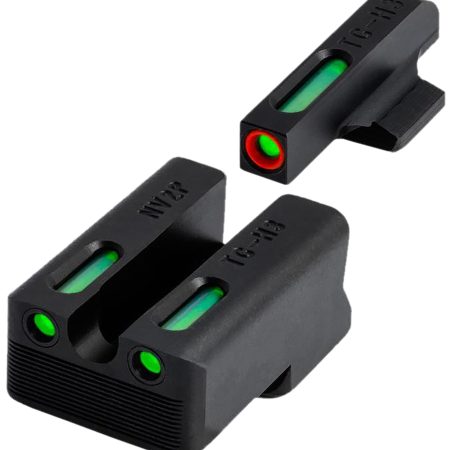 TruGlo TGTG13NV2PC TFX Pro  Green Tritium & Fiber Optic Orange Outline Front Sight Green Tritium & Fiber Optic Rear Sight