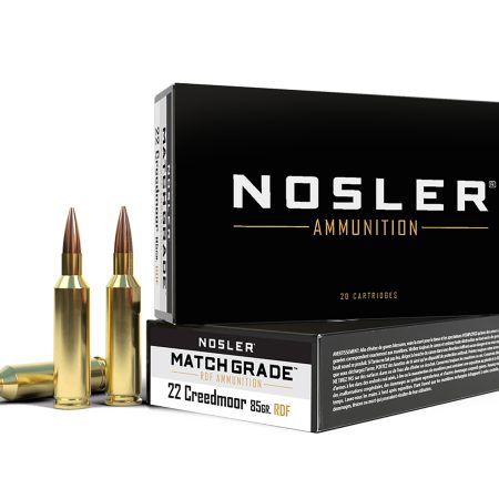 Nosler 51297 Match Grade  22Creedmoor 85gr RDF Hollow Point Boat Tail 20 Per Box/10 Case
