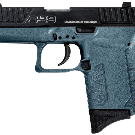 Diamondback DB0200P251 DB9 Gen4 Jesse James Micro-Compact Frame 9mm Luger 6+1 3.10" Black Nitride Stainless Steel Barrel & Serrated Slide, Civil Defense Blue Cerakote Polymer Frame w/Beavertail