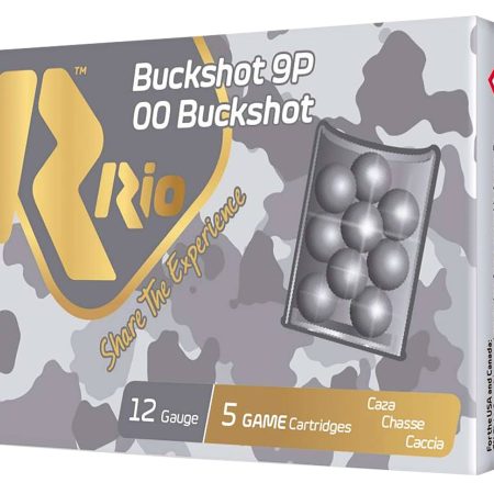 Rio Ammunition RB129   12Gauge 2.75" 00 Buck Shot 5 Per Box/50 Case