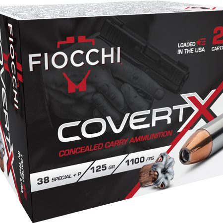 Fiocchi 38CCWA CovertX  38Special +P 125gr Jacketed Hollow Point 20 Per Box/10 Case