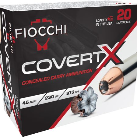 Fiocchi 45CCWB CovertX  45Auto 230gr Jacketed Hollow Point 20 Per Box/10 Case
