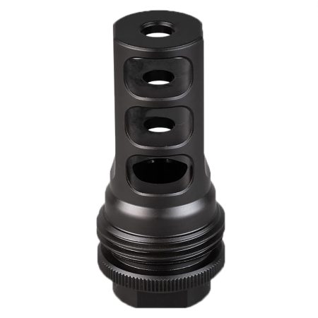 SilencerCo AC1961 ASR Muzzle Brake Black Nitride 11/16"x24 Threads 458 Cal