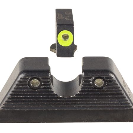 Trijicon 601091 HD XR Night Sight Set Green Tritium/Yellow Outline Front, Green Tritium Rear, Black Frame, Fits Most Glock/17 MOS/19 MOS/45 MOS