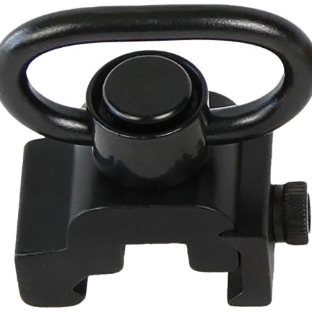 Bulldog BD886 Deluxe Push Button Swivel Black 1.25" Steel QD Rail Mount