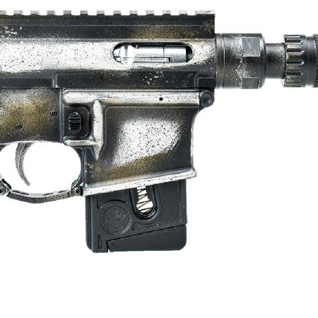 Battle Arms Development BAD-SOLO-BLASTER Solo Blaster  22 LR 10+1 5.38" Silver Optic Ready Slide, 3-Tone Battle Worn Frame, Wood Grip, Custom Muzzle Device