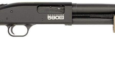 Mossberg 51608 590S  Compact 12 Gauge Pump 3" 9+1 18.50" Drilled & Tapped Receiver, Synthetic Stock