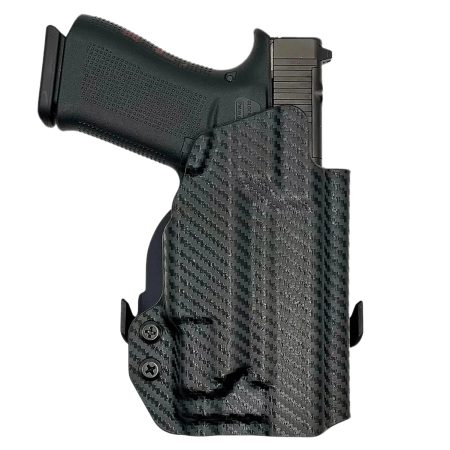 Rounded Gear GLKG4348TLR7CFRHOWBPDL  Paddle Holster OWB Black Carbon Fiber Kydex Fits Glock 43/48 Right Hand