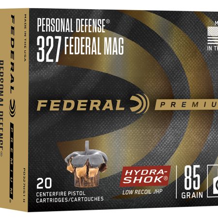 Federal PD327HS1H Hydra-Shok  327Federal Mag 85gr Jacketed Hollow Point 20 Per Box/10 Case