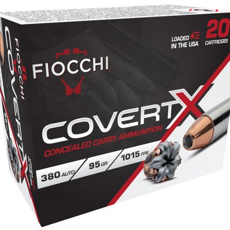 Fiocchi 380CCWA CovertX  380ACP 95gr Jacketed Hollow Point 20 Per Box/10 Case