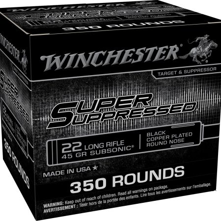 Winchester Ammo SUP22LRB2 Super Suppressed  22LR 45gr 350 Per Box/4 Case