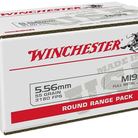 Winchester Ammo WM193100   5.56mm 55gr Full Metal Jacket 100 Per Box/10 Case