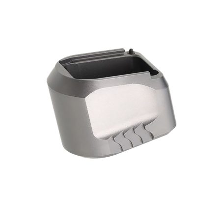 Tyrant CNC TDMPMAGEXFSGREY  Magazine Extension Fits S&W M&P 9/40 5rd Compatible w/ Full-Size M&P 1.0/2.0 frames Grey Aluminum
