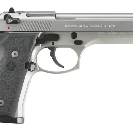 Beretta USA JS92F510 92FS Inox Full Size Frame 9mm Luger 10+1 4.90" Satin Steel Barrel, Satin Stainless Steel Serrated Slide, Satin Anodized Aluminum Frame, Black Stippled Rubber Grip