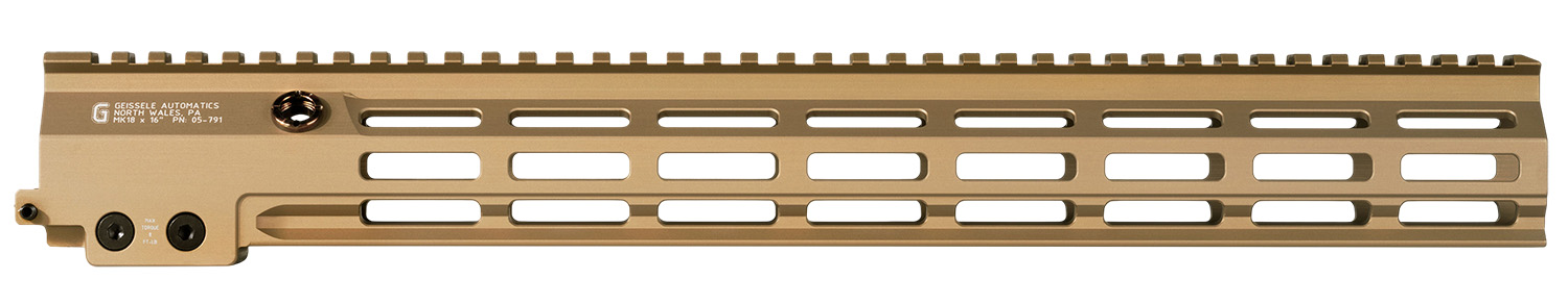 Geissele Automatics 05791S Super Modular Rail MK18 DDC Aluminum 16.50" Long