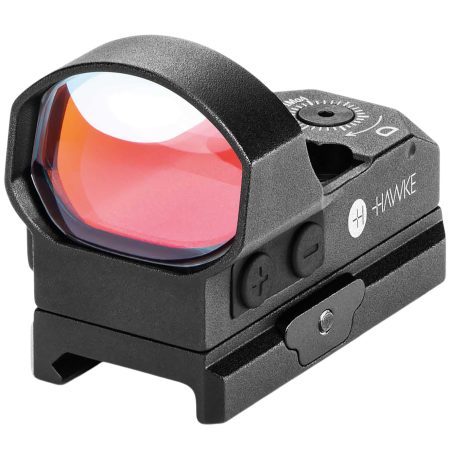 Hawke Sport Optics 12145 Reflex Sight  Black 1x34mm Illuminated Circle w/Red Dot Reticle Weaver Rail Mount