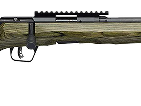 Savage Arms 70251 B Series  Full Size 22 LR 10+1 18" Matte Black Spiral Fluted Threaded Barrel, Matte Black Carbon Steel Receiver w/Picatinny Rail, OD Green Fixed Laminate Stock, Right Hand