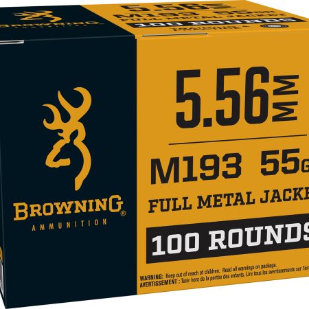 Browning Ammo BM193100 M193  5.56mm 55gr Full Metal Jacket 100 Per Box/10 Case