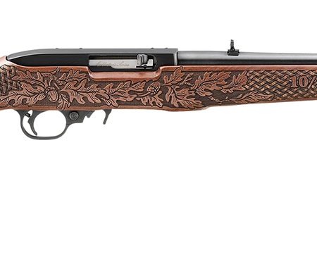 Ruger 31237 10/22 Sporter Collector's Series 22 LR 10+1 18.50" Satin Black Barrel, Black Drilled & Tapped Receiver, Engraved Altamont American Walnut Fixed Stock