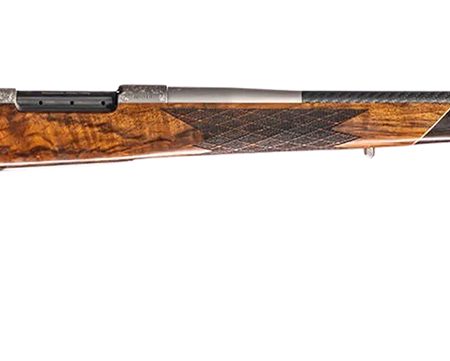 Weatherby MKV80300WR6B Mark V 80th Anniversary Full Size 300 Wthby Mag 4+1 26" Carbon Fiber Barrel, Black Cerakote Steel Drilled & Tapped Receiver, Walnut Fixed Stock, Engraving, Case & Retro Ammo Box