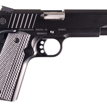 Alpha Foxtrot AA27X4ENA-XQBK08-WBS AF1911  Full Size Frame 9mm Luger 8+1 5" Black QPQ Stainless Steel Serrated Slide, Black QPQ Serrated Polymer Grip