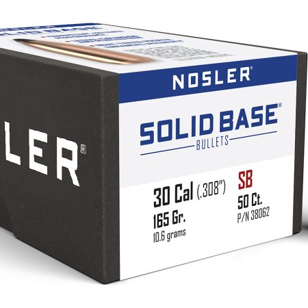 Nosler 38062 Solid Base  30Cal 165gr Soft Point 50CT