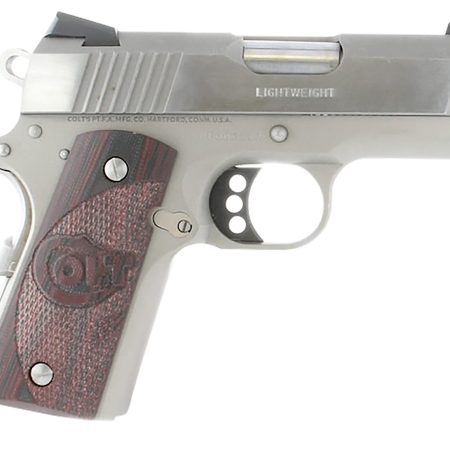 Colt Mfg O7000XE Defender  Compact 45 ACP 7+1 3" Steel Barrel, Stainless Serrated Slide, Matte Stainless Aluminum Frame w/Beavertail, Black Cherry Tactical G10 Grips, Ambidextrous
