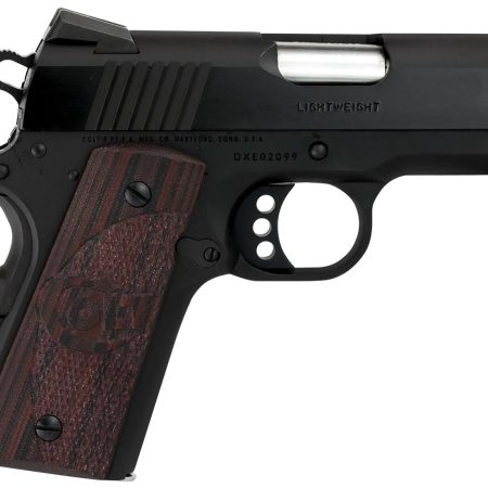 Colt Mfg O7802XE Defender  Compact Frame 9mm Luger 8+1 3" Black Steel Barrel, Blued Serrated Steel Slide, Matte Black Cerakote Aluminum Frame w/Beavertail, Black Cherry Tactical G10 Grip, Ambidextrous