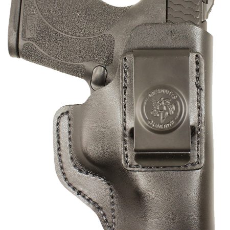 DeSantis Gunhide 031BA5EZ0 Insider  IWB Black Leather Belt Clip Fits S&W M&P 45/Shield M2.0 9/40 Right Hand
