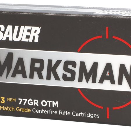 Sig Sauer E223M120 Marksman  223 Rem 77 gr Open Tip Match 20 Per Box/ 25 Case