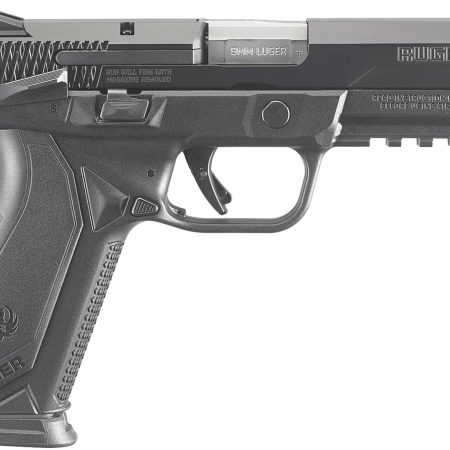Ruger 8638 American  Duty Frame 9mm Luger 10+1 4.20" Stainless Steel Barrel, Black Nitride Serrated Stainless Steel Slide, Black Polymer Frame w/Picatinny Rail, Textured Wraparound Grip, Right Hand