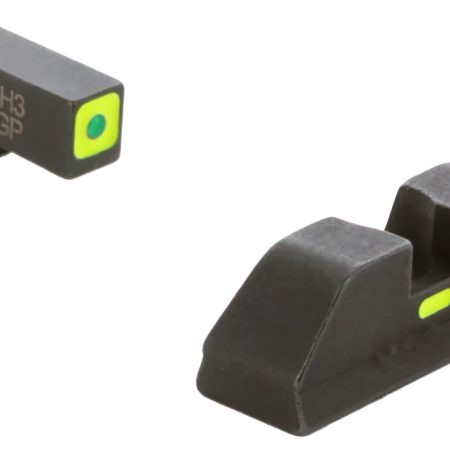 AmeriGlo GL614 CAP Sight Set for Glock  Green Tritium LumiGreen Outline Front Sight-LumiGreen Bar Rear Sight