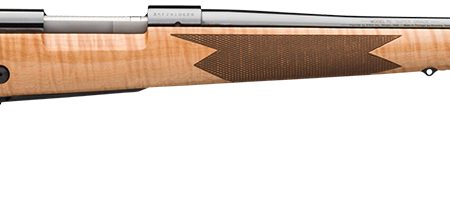 Winchester Repeating Arms 535218212 Model 70 Super Grade 243 Win Caliber with 5+1 Capacity, 22" Barrel, High Polished Blued Metal Finish & Gloss AAA Maple Stock Right Hand (Full Size)