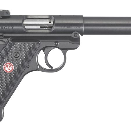 Ruger 40101 Mark IV Target 22 LR 10+1 5.50" Blued Bull Barrel Blued. Blued Aluminum Frame, Drilled & Tapped Receiver, Black Checkered Polymer Grip, Right Hand
