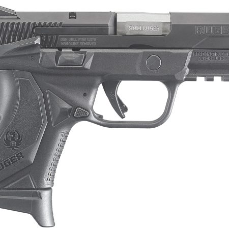 Ruger 8639 American Pistol Compact 9mm Luger 3.55" Barrel 17+1 Or 12+1, Black Polymer Frame With Picatinny Acc. Rail,  Nitride Stainless Steel Slide, Ambidextrous Manual Safety