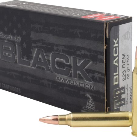 Hornady 80234 Black  223Rem 62gr Full Metal Jacket 20 Per Box/10 Case