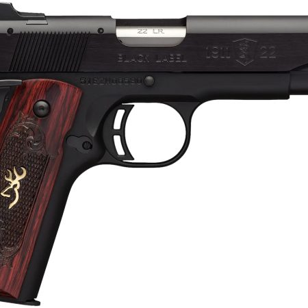 Browning 051851490 1911-22 Black Label Medallion Full Size Frame 22 LR 10+1, 4.25"  Target Crown Barrel, Matte Black Serrated Slide & Aluminum Frame w/Beavertail