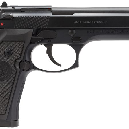 Beretta USA J92M9A0M M9  Full Size Frame 9mm Luger 15+1, 4.90" Steel Barrel, Black Bruniton Serrated Steel Slide & Aluminum Frame w/Beavertail, Ambidextrous