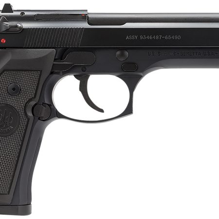 Beretta USA J92M9A0 M9  Full Size Frame 9mm Luger 10+1, 4.90" Steel Barrel, Black Bruniton Serrated Steel Slide & Aluminum Frame w/Beavertail, Ambidextrous