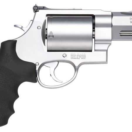 Smith & Wesson 11623 Model 500 Performance Center  500 S&W Mag Stainless Steel 3.50" Barrel, 5rd Unfluted Cylinder & X Frame, Trigger Overtravel Stop, HiViz Fiber Optic Front Sight